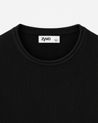 Drift Long-Sleeve Knit Tee — Onyx Black detail