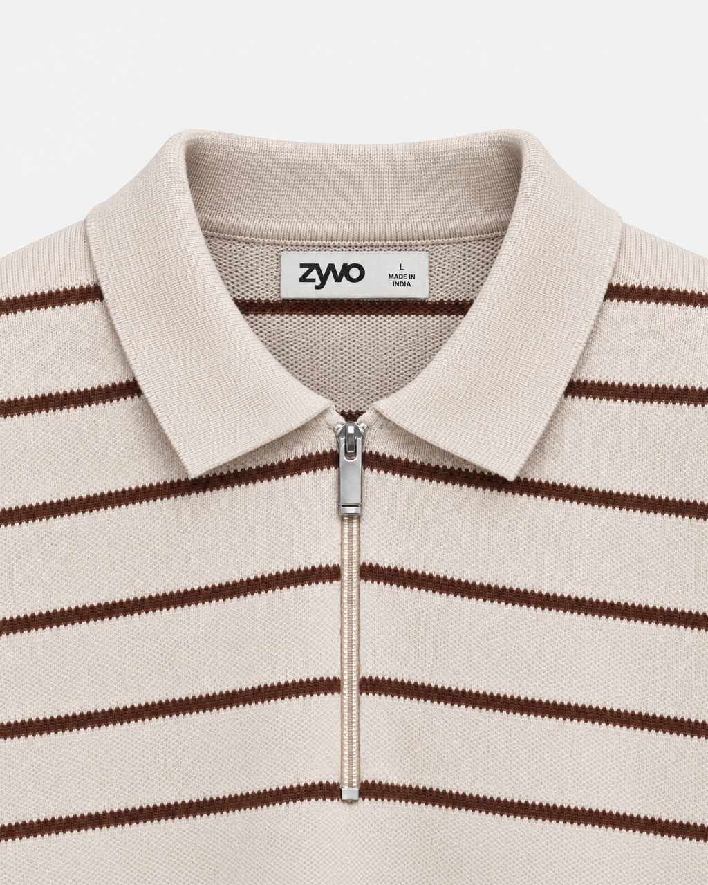 Reef Long-Sleeve Half-Zip — Sandstone Beige detail