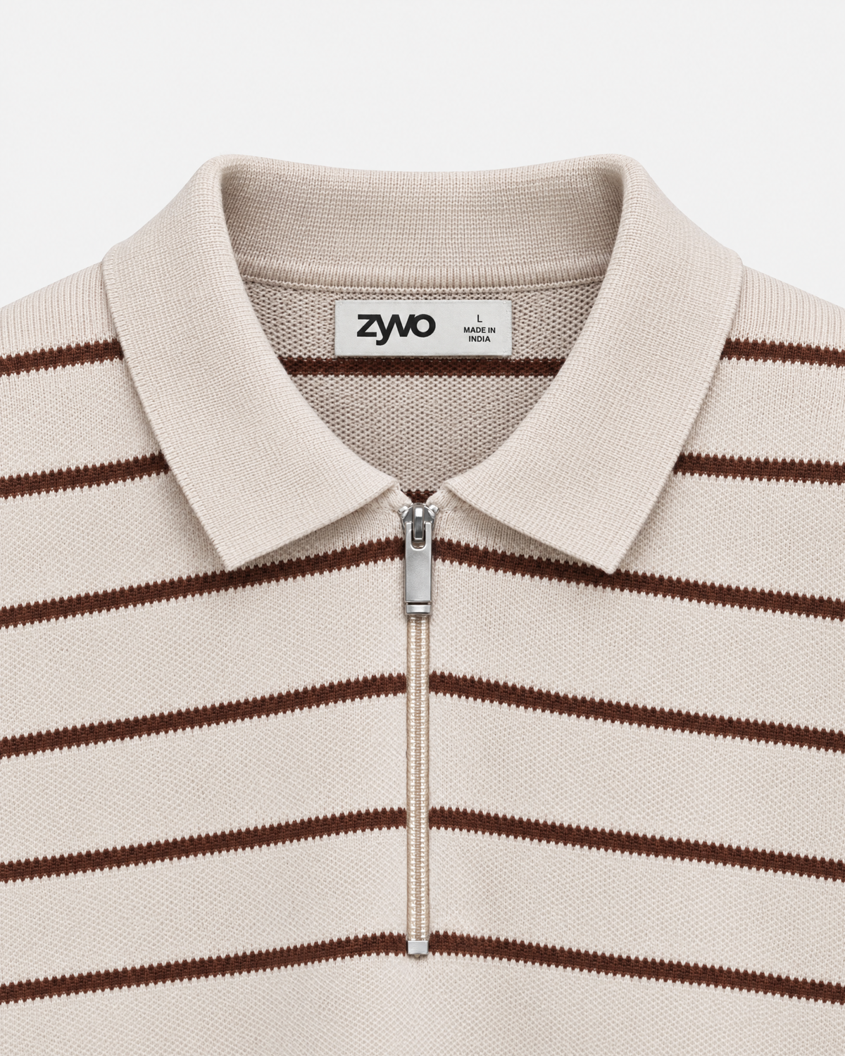 Reef Long-Sleeve Half-Zip — Sandstone Beige detail
