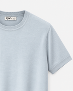 Sol Knit Tee — Coastal Sky detail