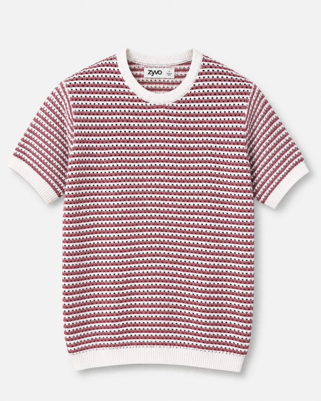 Delta Knit Tee — Ivory Coral flat lay
