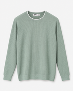 Cove Long-Sleeve Knit Tee — Pistachio Green flat lay